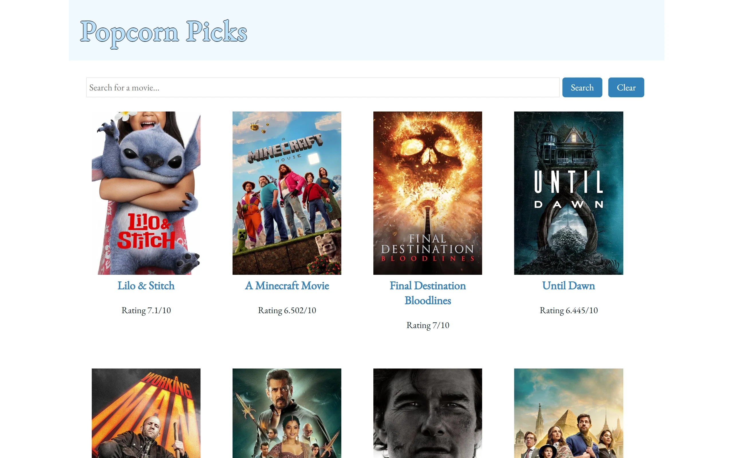 Popcorn picks movies